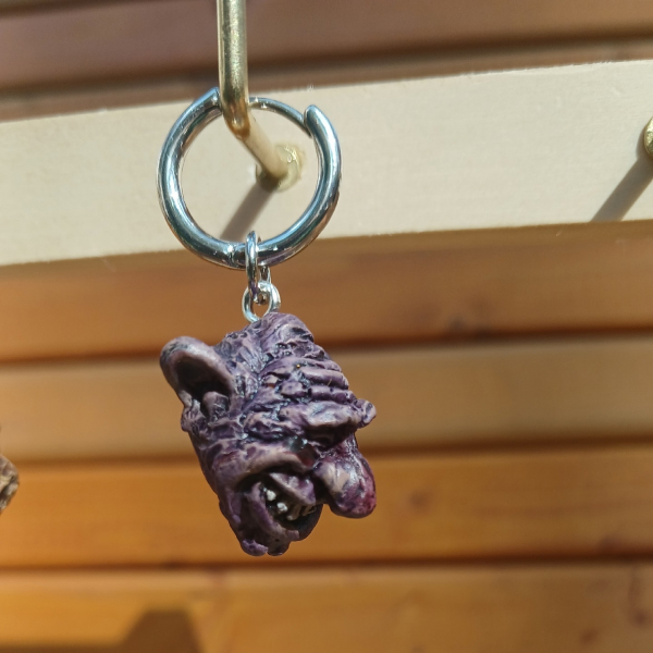 Troll face earring